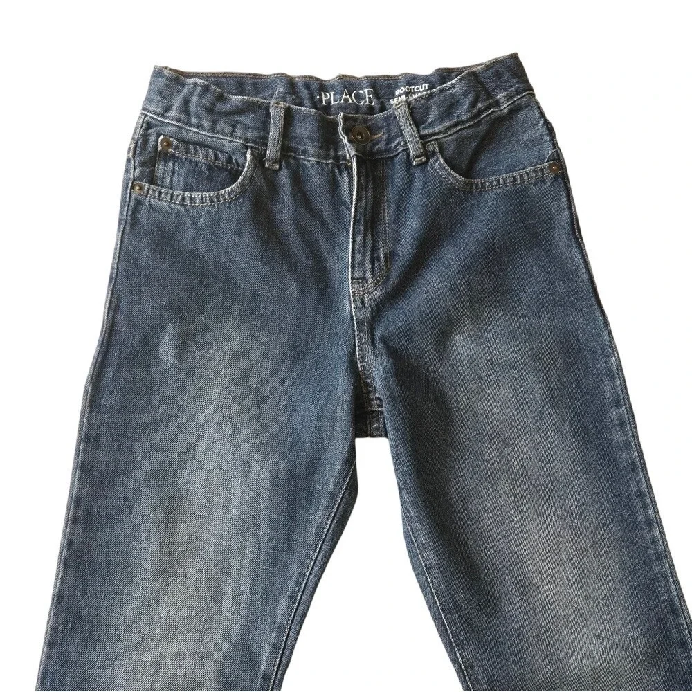 The Children's Place‎ Boys Bootcut Jeans Size 10 Classic Blue Denim